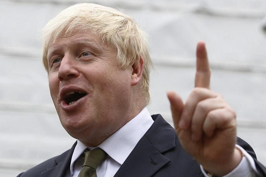 London Mayor Boris Johnson speaks to members of the media after giving a speech on the European Union, in London on Aug 6, 2014.&nbsp;A plan to build a major new airport to the east of London was rejected by a government-appointed commission on Tuesd