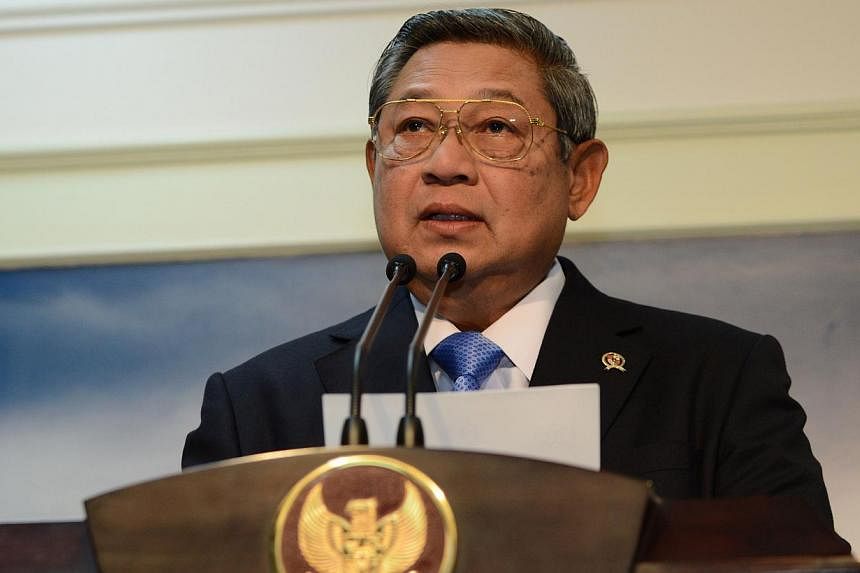 Indonesian President Susilo Bambang Yudhoyono, whose term in office is due to end next month, has been offered a leading position at the United Nations. -- PHOTO: AFP