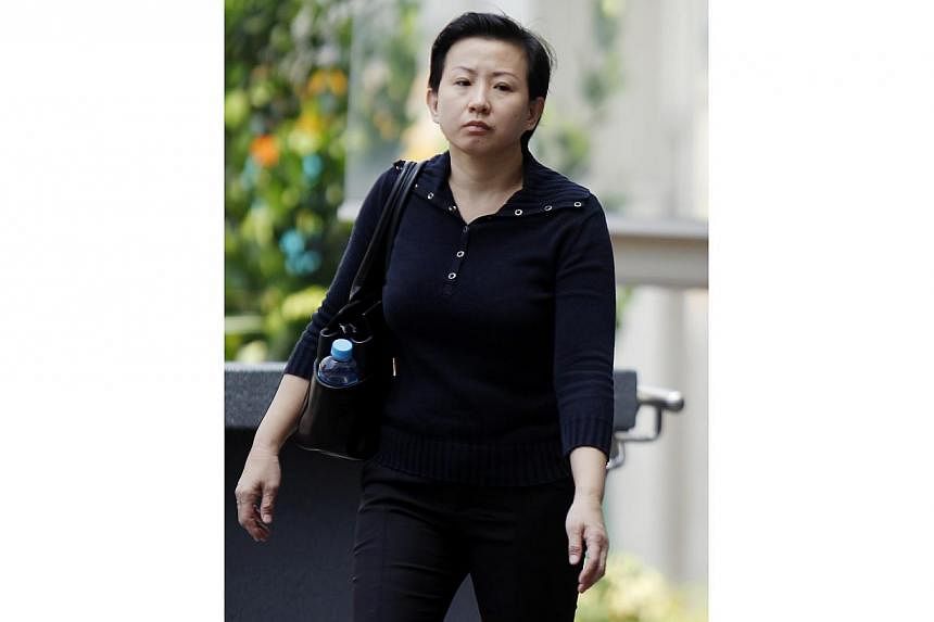 Ngoa Choi Yin&nbsp;was jailed for 12 weeks on Tuesday after being convicted of five maid abuse charges - including biting the helper's finger.&nbsp;-- ST PHOTO:&nbsp;WONG KWAI CHOW