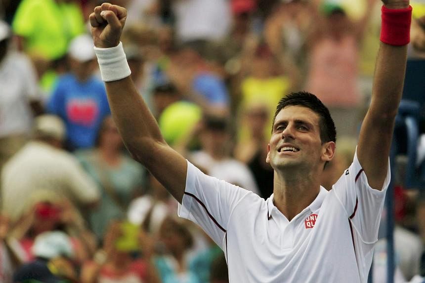 Novak Djokovic of Serbia reacts after defeating to Philipp Kohlschreiber of Germany at the 2014 US Open tennis tournament in New York, on Sept 1, 2014. -- PHOTO: REUTERS