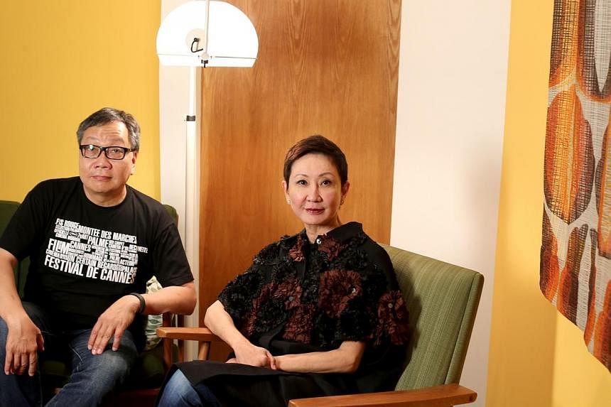 Regional film veteran Shi Nansun (right) is the project's executive producer, while Mr Jeffrey Chan, chief executive of film distributor Distribution Workshop (which he co-founded with Ms Shi), is an investor in the project. -- PHOTO: LIANHE ZAOBAO