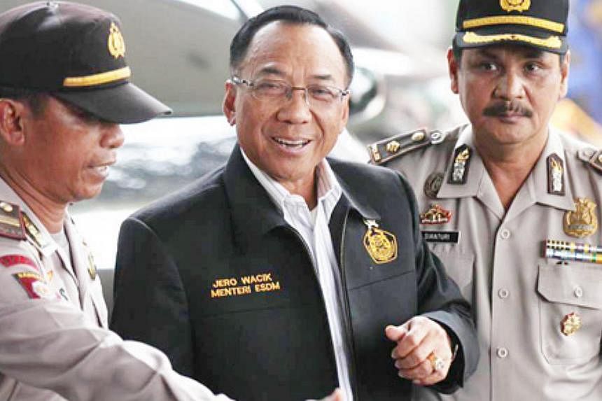 Indonesia's powerful anti-corruption agency on Wednesday named Energy and Mineral Resources Minister Jero Wacik&nbsp;as a suspect in a graft case involving the extortion of state funds. -- PHOTO:&nbsp;THE JAKARTA POST/ASIA NEWS NETWORK&nbsp;