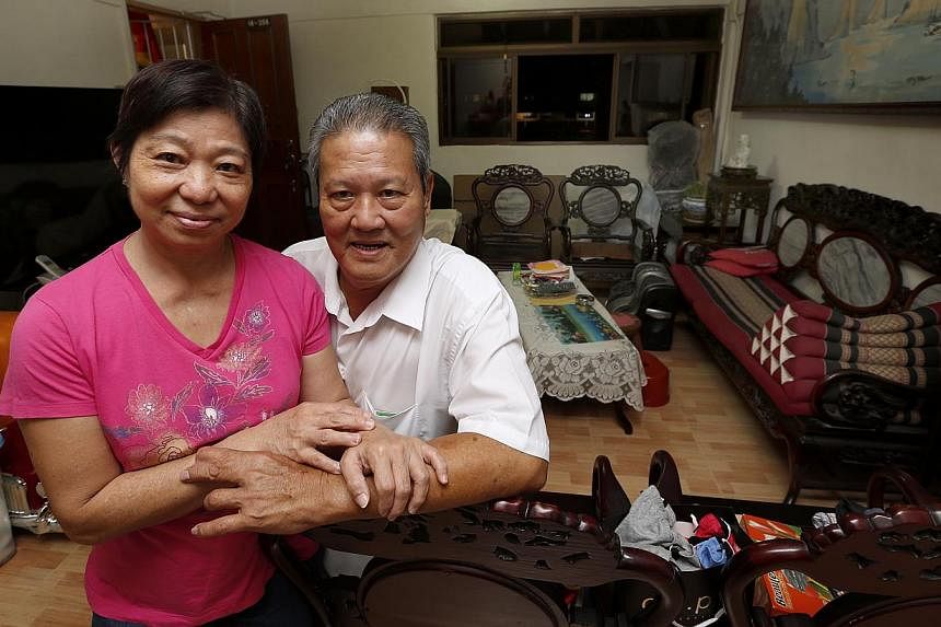 Taxi driver Tan Ah Tee, 65, and his wife Ong Soh Har, 62, prefer to keep their flat so they can leave it to their children.