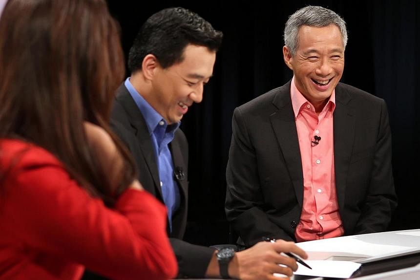 PM Lee at a live television forum last night with Channel NewsAsia hosts Dawn Tan and Nicholas Fang. Mr Lee noted that the Government's recent move to redefine success beyond paper qualifications is starting to take effect, and parents are now more o