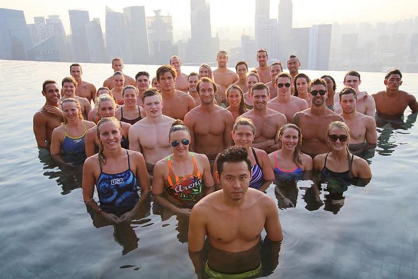 The infinity pool at Marina Bay Sands' Skypark overflowing with stardust with this collection of champions and record-breakers.