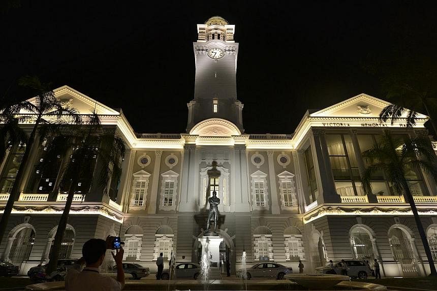 Granting theatre groups long-term access to performance venues like the Victoria Theatre is one of a slew of initiatives in the National Arts Council's recently released Performing Arts Masterplan. -- ST PHOTO: KUA CHEE SIONG&nbsp;