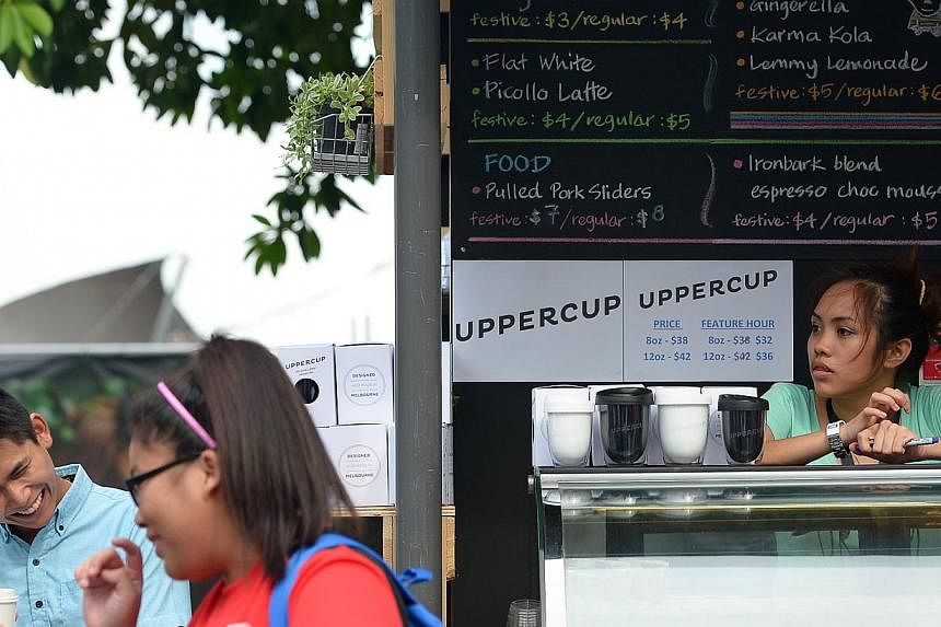 The pop-up Cafe Fest at the Waterfront Promenade received a lot of flak online. Participants were unhappy that members of the public could purchase from stalls that were supposed to accept only pass holders. -- ST PHOTO: NG SOR LUAN