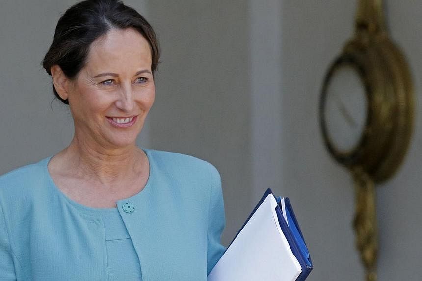 Ex-lover and Ecology Minister Segolene Royal defends French president against accusations by ex-first lady. -- PHOTO: REUTERS