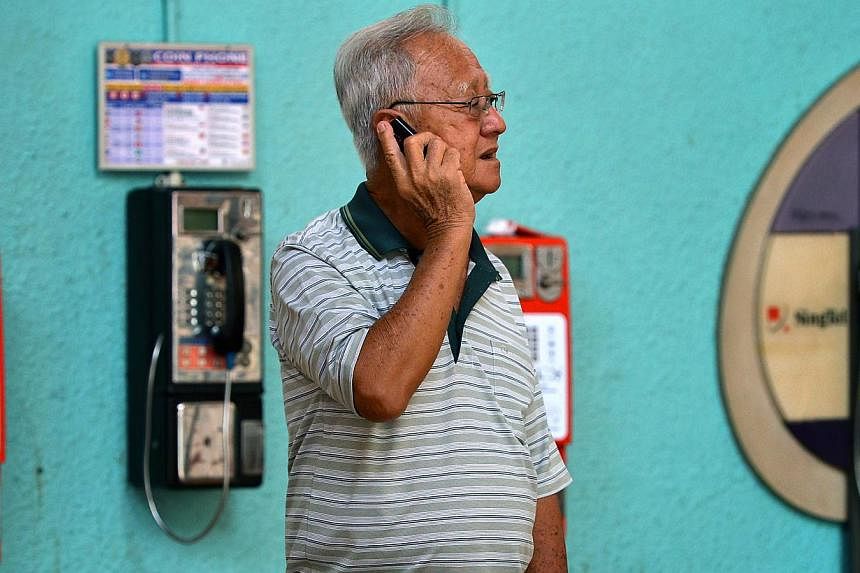 A helpline for senior citizens and their caregivers has been used by almost 9,700 callers since it began test operations in July. -- PHOTO: ST FILE