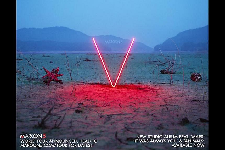 CD cover: V by Maroon 5. -- PHOTO:&nbsp;INTERSCOPE RECORDS