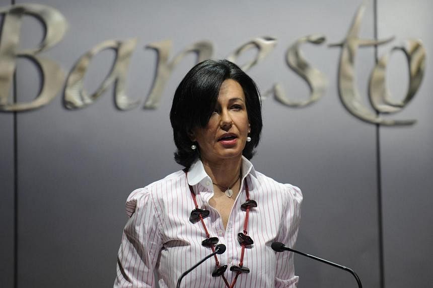 Ana Patricia Botin has been schooled for decades to replace her father Emilio Botin at the helm of Santander, ensuring that Spain's banking dynasty will remain in charge of the euro zone's biggest bank. -- PHOTO: AFP