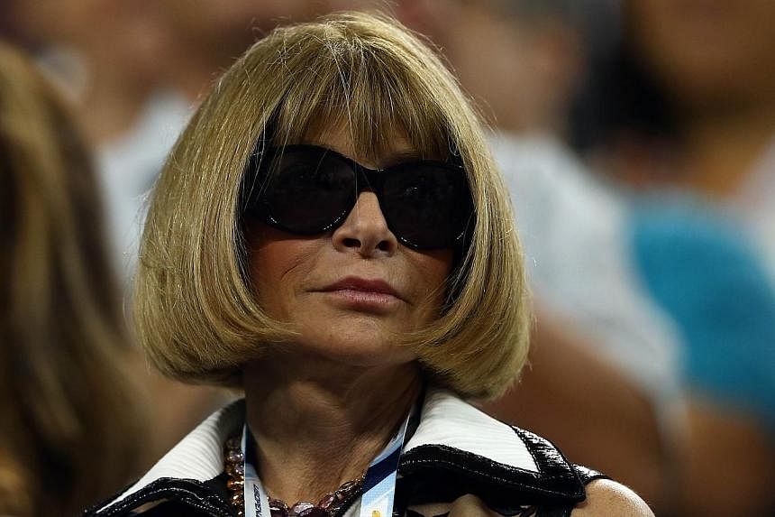 Anna Wintour, the indomitable editor in chief of Vogue's American edition, has revealed personal details, including her morning wake up time and her aversion to selfies, in a cheeky video for the magazine's web site. -- PHOTO: AFP