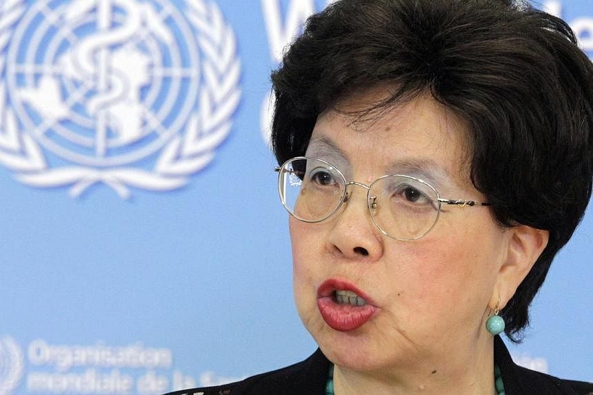 World Health Organization (WHO) Director-General Margaret Chan addresses the media on support to Ebola affected countries, at the WHO headquarters in Geneva on Sept 12, 2014. -- PHOTO: REUTERS