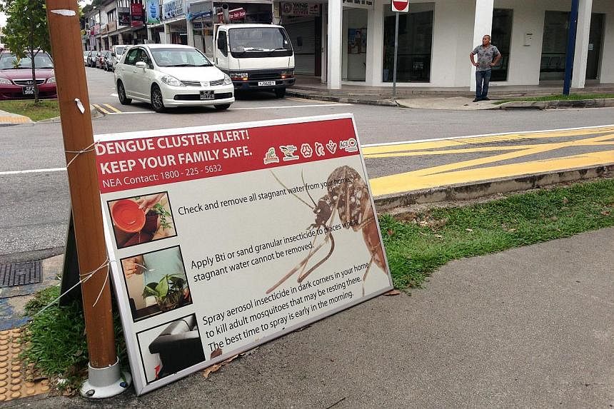 An 81-year-old woman suffering from dengue died on Saturday. The Ministry of Health and National Environment Agency said that the woman was living at Serangoon North Avenue 1, where there is currently an active cluster, with two other dengue cases. -