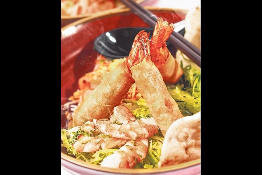 Cold Vermicelli With Deep Fried Prawn Rolls. -- PHOTO: CREATIVE CUISINE