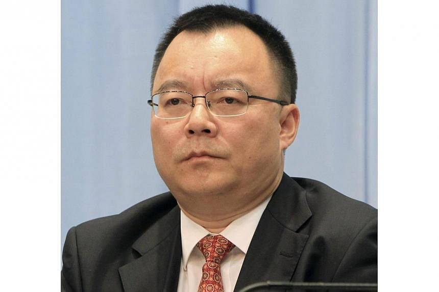 Dai Haibo, deputy head of Shanghai's Free Trade Zone (FTZ), attends a news conference in Shanghai on Sept 29, 2013.&nbsp;-- PHOTO: REUTERS