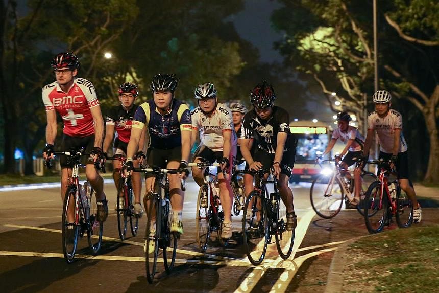If you have a health problem, consider cycling in a group so that help is at hand should you suddenly feel unwell. -- ST PHOTO: ONG WEE JIN