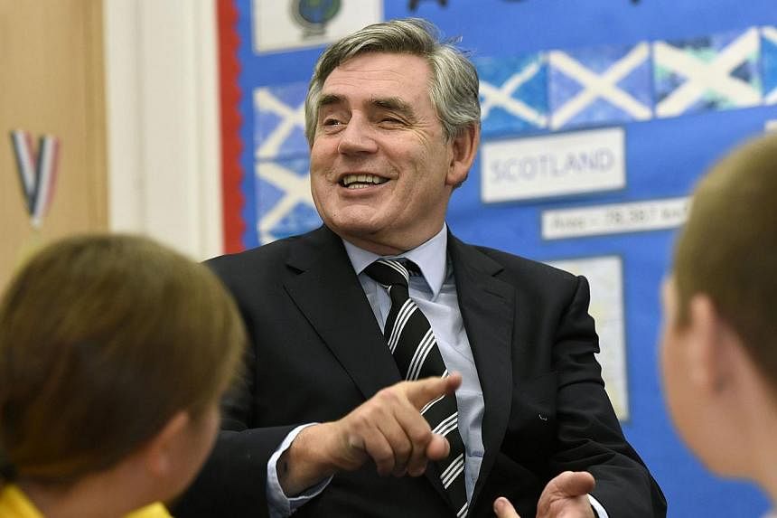 Former Prime Minister Gordon Brown told British leaders on Saturday that they must honour their promise to grant further powers to Scotland after voters backed staying in the United Kingdom in an independence referendum. -- PHOTO: REUTERS