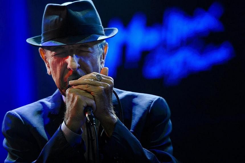 Canadian songwriter Leonard Cohen performing at the Auditorium Stravinski during the 47th Montreux Jazz Festival in Montreux, Switzerland on July 5, 2013. -- PHOTO: AFP