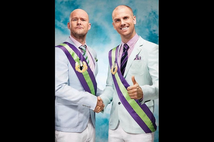 DJ duo Olle Corneer (left) and Stefan Engblom promise partygoers that they will “come absolutely beautiful and leave ugly”. -- PHOTO: COURTESY OF DADA LIFE