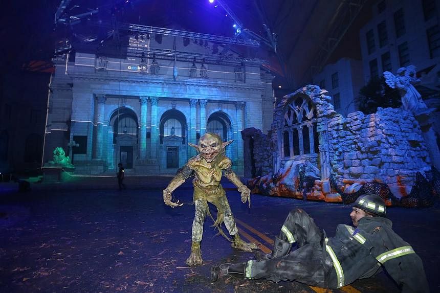 Media preview of Halloween Horror Nights 4 at Universal Studios Singapore. -- ST PHOTO:&nbsp;ONG WEE JIN