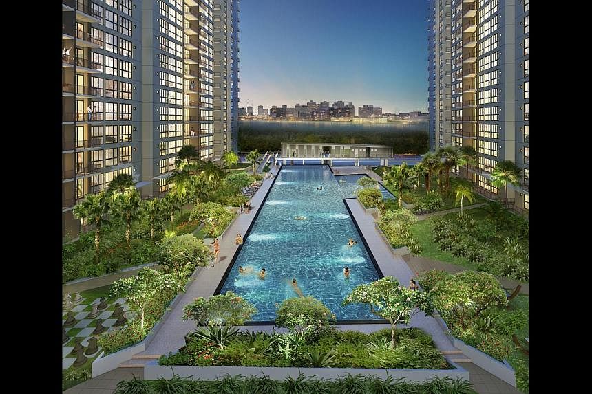SLOWDOWN: Bellewoods (left) and Lake Life are among the first ECs to go on the market after a dearth of launches. An MND rule introduced last year has made it compulsory for EC developers to wait for 15 months before launching a project for sale.
