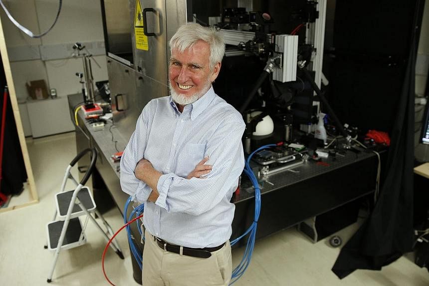 Professor John O'Keefe poses in his laboratory at University College London (UCL), in London Oct 6, 2014. -- PHOTO: REUTERS&nbsp;