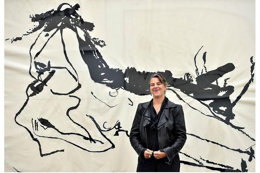 British artist Tracey Emin explores middle age in her new exhibition, entitled The Last Great Adventure Is You, opening on Wednesday.&nbsp;-- PHOTO: REUTERS