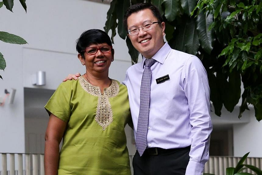 Dr Mark Wong with Madam Matilda Miranda, who had to quit her supermarket job because of continence issues. She no longer has to deal with them after undergoing surgery. Sometimes all you need is a change in dietary habits, says Dr Wong.