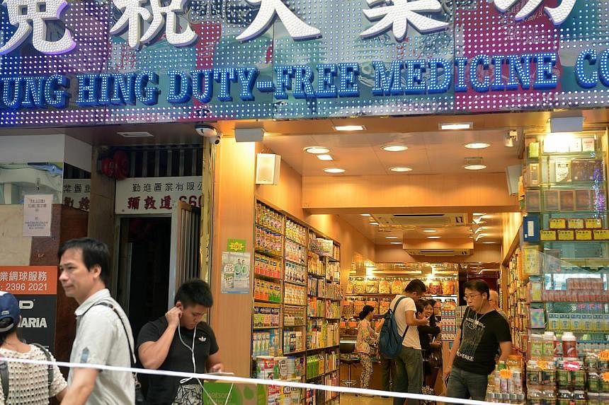 Shops near the main protest site in Mong Kok feeling the strain of the protests thus far as business is badly affected. -- ST PHOTO: KUA CHEE SIONG