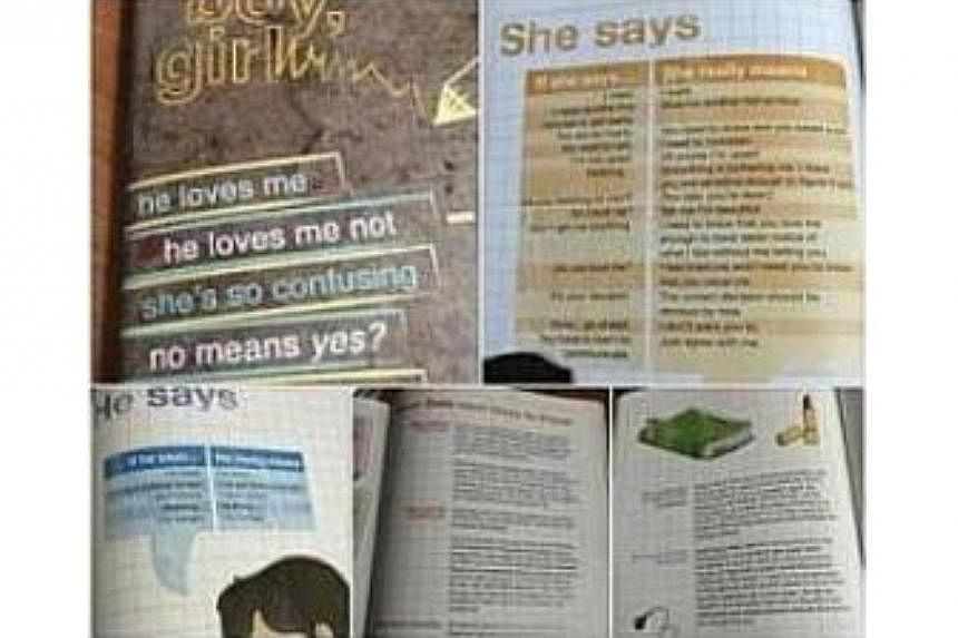 Part of student Agatha Tan's post on Facebook with pictures of a booklet which was given out at a workshop run by&nbsp;Focus On The Family Singapore. -- SCREENGRAB: FACEBOOK