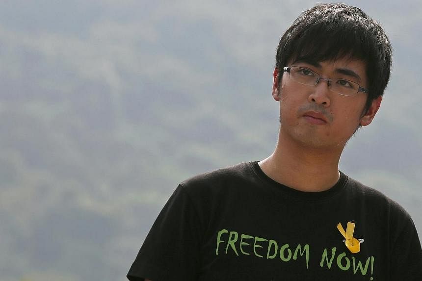 Alex Chow attends a rally at the Chinese University in Hong Kong in this Sept 22, 2014, file photo. -- PHOTO: REUTERS