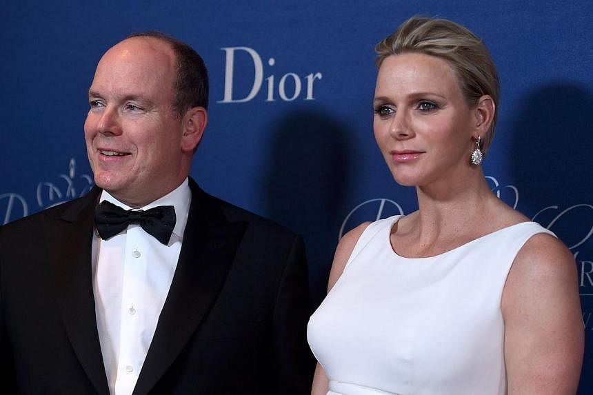 His Serene Highness Prince Albert II of Monaco (left) and Her Serene Highness Princess Charlene of Monaco attend 2014 Princess Grace Awards Gala at Regent Beverly Wilshire Hotel on Oct 8, 2014 in Beverly Hills, California.&nbsp;Princess Charlene, the