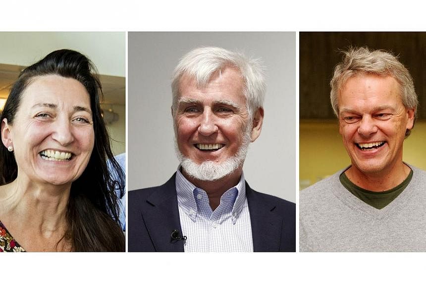 Combo of pictures taken on Oct 6, 2014 of British-American researcher John O'Keefe (centre), Norwegian neuroscientist Edvard Moser (right) and his wife May-Britt Moser (left) just after winning the 2014 Nobel Medicine Prize.&nbsp;Have you ever wonder