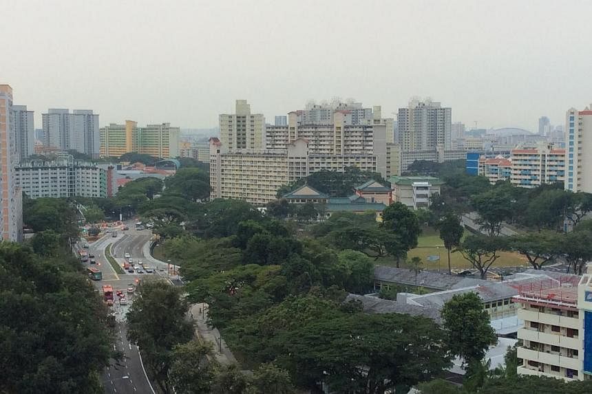 The view of Toa Payoh at 7.30am on Oct 9, 2014. -- ST PHOTO: NG SOR LUAN