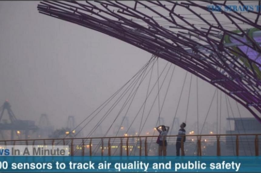 In today's News In A Minute, we look at how the government will be rolling out some 1,000 sensors throughout the island to track everything from air quality, water levels to public safety.&nbsp;-- SCREENGRAB FROM RAZORTV VIDEO