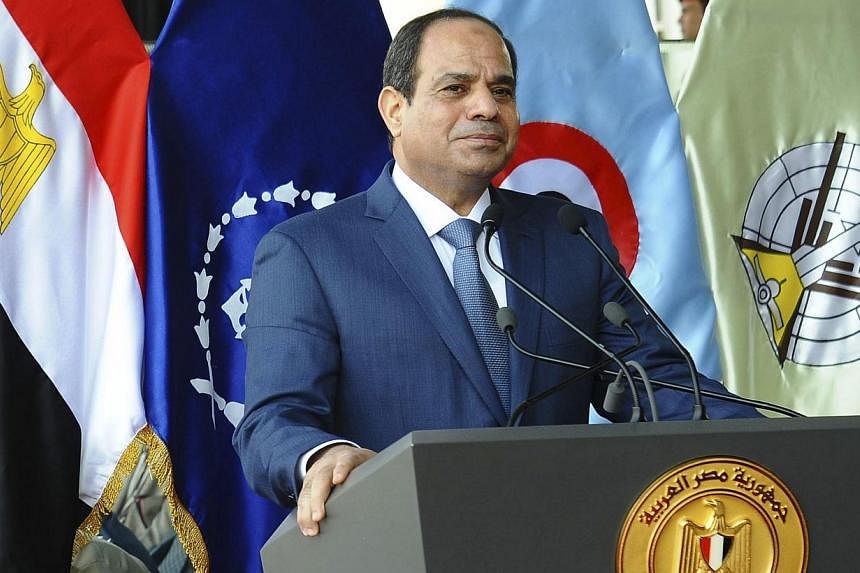 Egyptian President Abdel Fattah al-Sisi urged Israel to reach a peace deal with the Palestinians as an international donor conference began in Cairo on Sunday to raise funds for Gaza. -- PHOTO: REUTERS