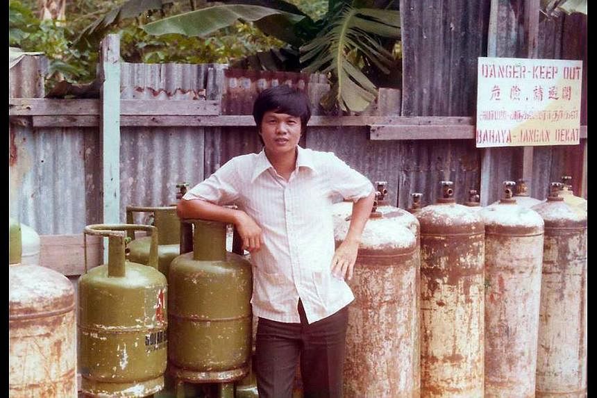 Mr Teo Kiang Ang (above) has a fleet of Trans-cab taxis, numbering nearly 5,000 today. (Below) In the 1980s, Mr Teo was busy building the cylinder LPG delivery business. He was the top distributor for Caltex Gas in Singapore for many years.The gas ma