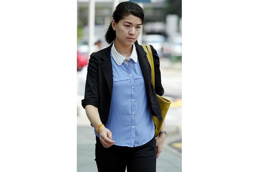 May Thu San Kyaw Nyein, 34, was fined $12,500 for maid abuse. -- ST PHOTO:&nbsp;WONG KWAI CHOW