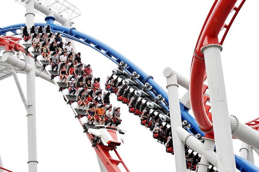 The Battlestar Galactica roller coaster at Universal Studios Singapore (USS) may be able to re-open by the end of this year after it was closed in July last year for an "attraction review". -- PHOTO: ST FILE