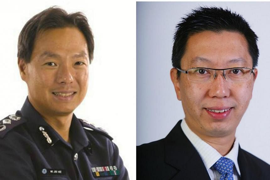 Commissioner of Police Ng Joo Hee (left) will be appointed chief executive of national water agency PUB with effect from Jan 6 next year. PUB's former chief executive Chew Men Leong had held spent three years at the helm before joining the Land Trans