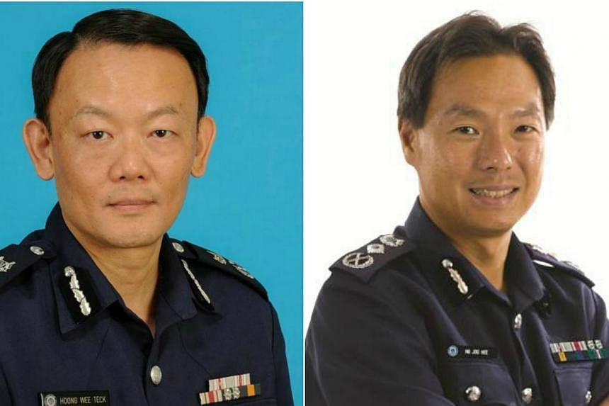 The current Deputy Commissioner of Investigations and Intelligence, Mr Hoong Wee Teck (left), will be appointed Commissioner of Police on Jan 6 next year. He replaces current Police Commissioner Ng Joo Hee, who will be appointed chief executive of th