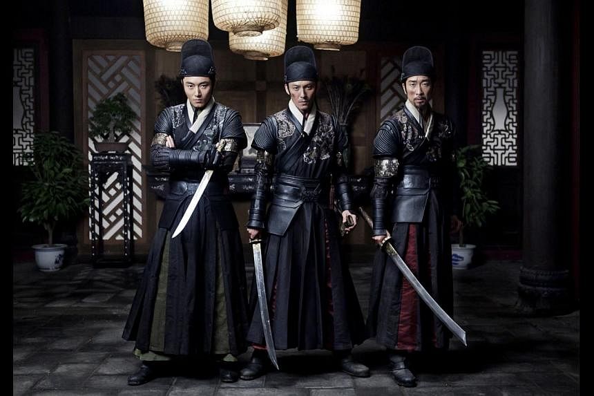 Palace assassins (from left) Yichuan (Li Dongxue), Shen Lian (Chang Chen) and Jianxing (Wang Qianyuan) are motivated by money and status. -- PHOTO: GOLDEN VILLAGE PICTURES