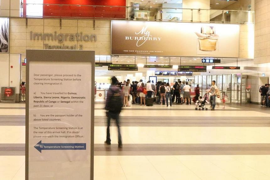 A photograph of the sign that was put up earlier today to direct passengers at the arrival halls of Singapore Changi Airport. -- PHOTO: MINISTRY OF HEALTH