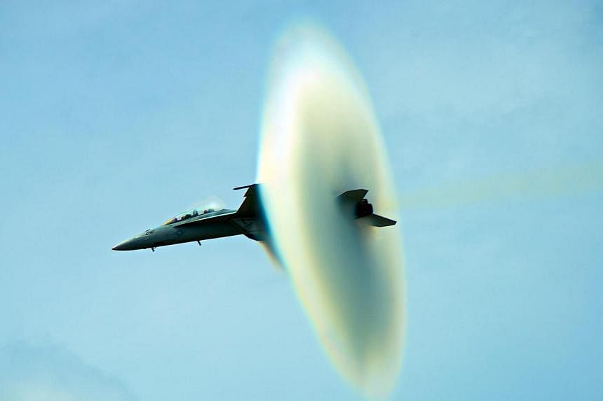 A dedicated photographer has captured a spectacular image of a jet travelling at the speed of sound - after five YEARS of trying. Joe Broyles has spent half-a-decade attempting to capture the rare shot, almost impossible due to the speed the aircraft