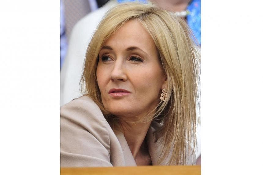 This 2013 file photo shows British author J.K. Rowling at the Wimbledon Championships tennis tournament in Wimbledon, south-west London. -- PHOTO: AFP &nbsp;