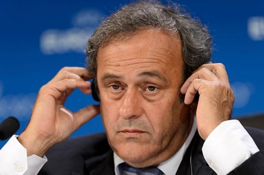 Uefa president Michel Platini says he wants to see the sin bin introduced in football, but only to combat back-chat from players. -- PHOTO: AFP