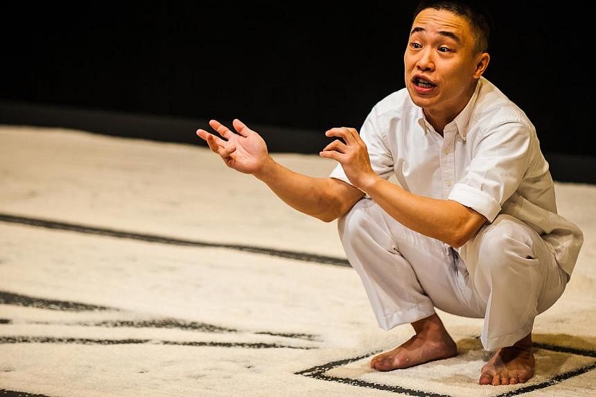 Actor-director Oliver Chong in Roots, a solo show about tracing his family’s roots. -- PHOTO: TUCKYS PHOTOGRAPHY