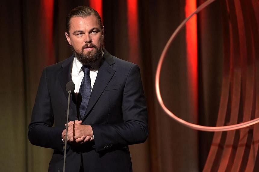 Leonardo Dicaprio speaks at the 8th Annual Clinton Global Citizen Awards at Sheraton Times Square on Sept 21, 2014 in New York City. DiCaprio has teamed up with online streaming service Netflix for a documentary about endangered mountain gorillas in 