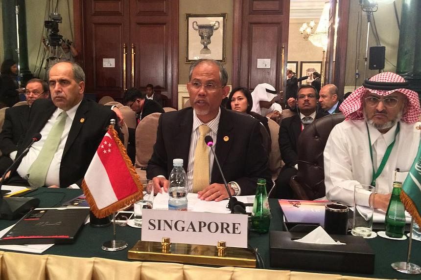 Senior Minister of State for Foreign Affairs and Home Affairs Masagos Zulkifli at the Cairo International Conference on Palestine and Reconstructing Gaza on Oct 12, 2014.&nbsp;Mr Masagos will be in Jordan from Monday for an official visit, and will t